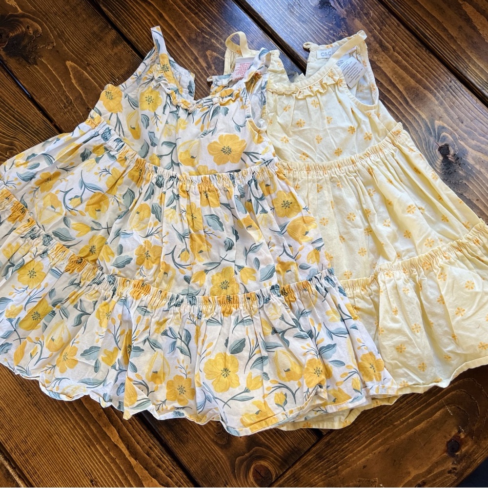 💛 set of two! 💛 C&C California kids yellow sundresses